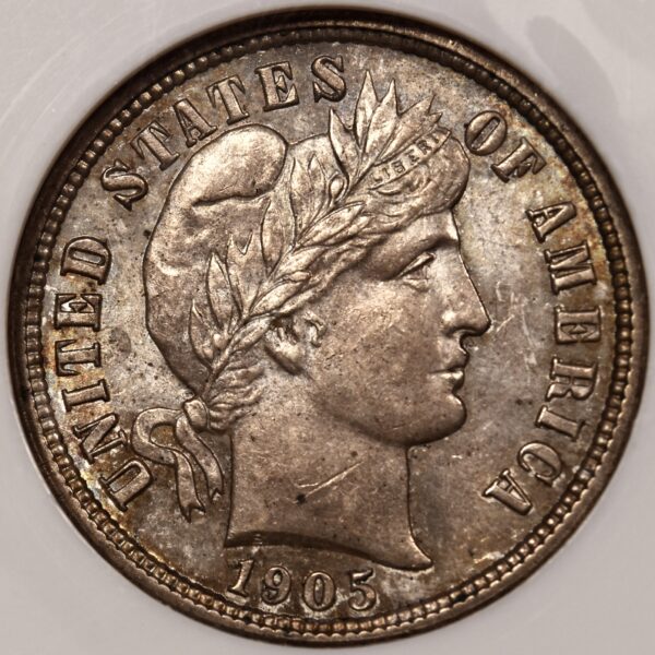 1905-S Barber Dime NGC MS62 - Image 4