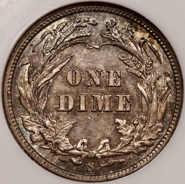 1905-S Barber Dime NGC MS62 - Image 6