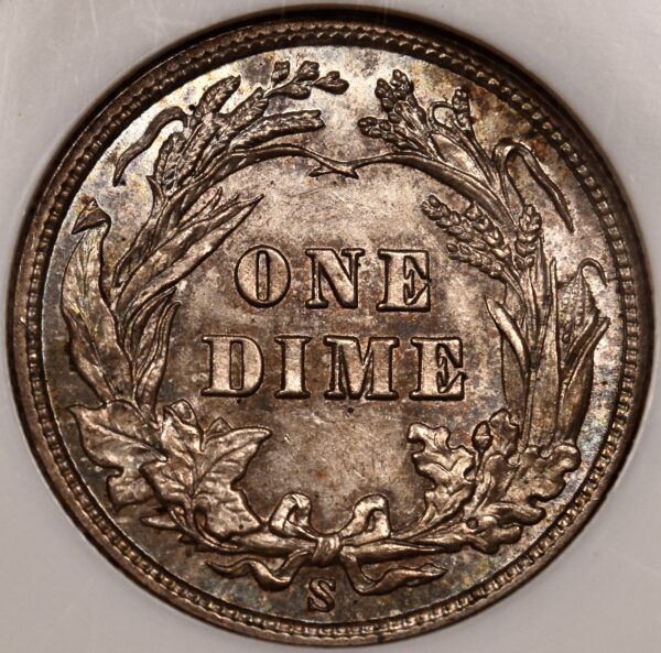 1905-S Barber Dime NGC MS62 - Image 7