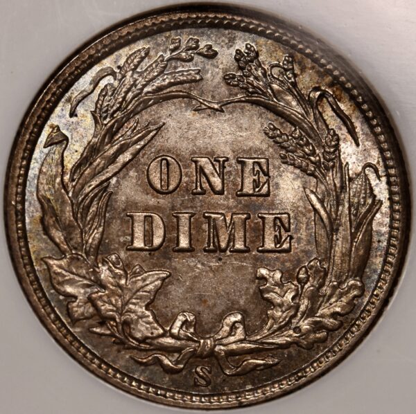 1905-S Barber Dime NGC MS62 - Image 8