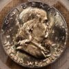 1963 Franklin Half Dollar PCGS MS64 CAC, fabulous Obv tone...unusual!