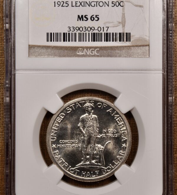 1925 Lexington Silver Commemorative NGC MS65 - Image 3