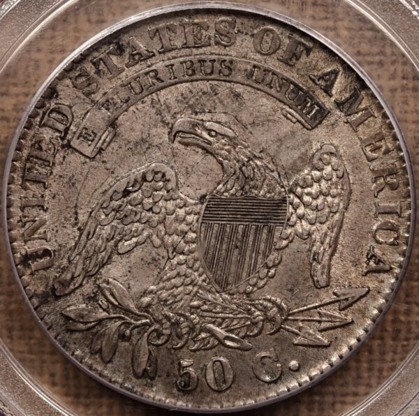 1830 O.104 Small 0 Capped Bust Half Dollar PCGS AU55 CAC - Image 2