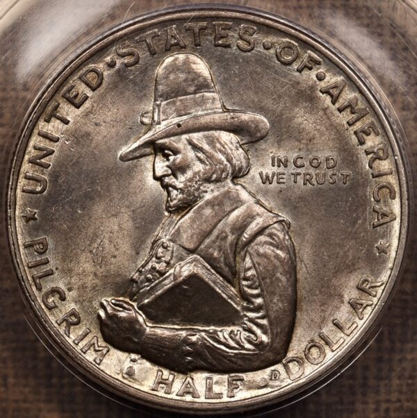 1920 Pilgrim Silver Commemorative ANACS AU58