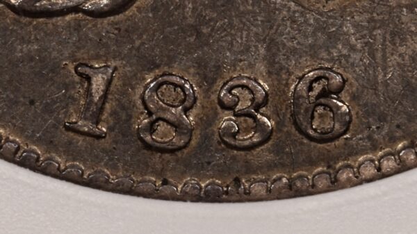 1836/1336 O.108 Capped Bust Half Dollar old ANACS AU55 - Image 4