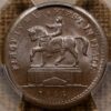 1863 F-175/232a R5 Civil War Patriotic Token, First in War, First in Peace, PCGS MS65 BN