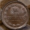 1863 F-175/232a R5 Civil War Patriotic Token, First in War, First in Peace, PCGS MS65 BN - Image 2