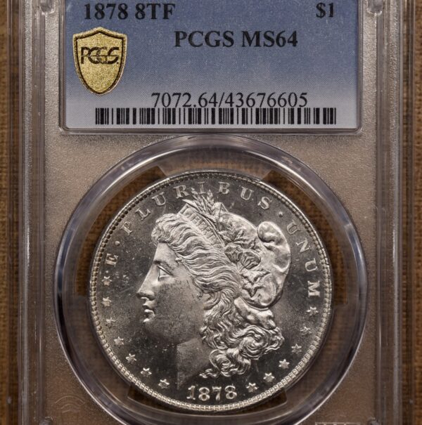 1878 8TF V.6 Morgan Dollar PCGS MS64, PL-ish - Image 3