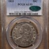 1833 O.105 Capped Bust Half Dollar PCGS AU53 CAC Lg/Sm S - Image 3
