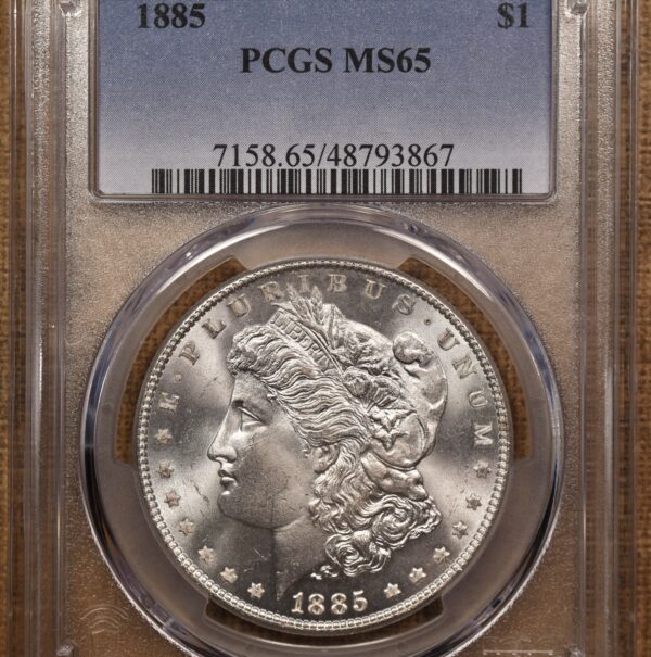 1885 Morgan Dollar PCGS MS65 - Image 3