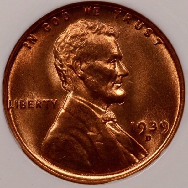 1939-D Lincoln Cent NGC MS66 RD