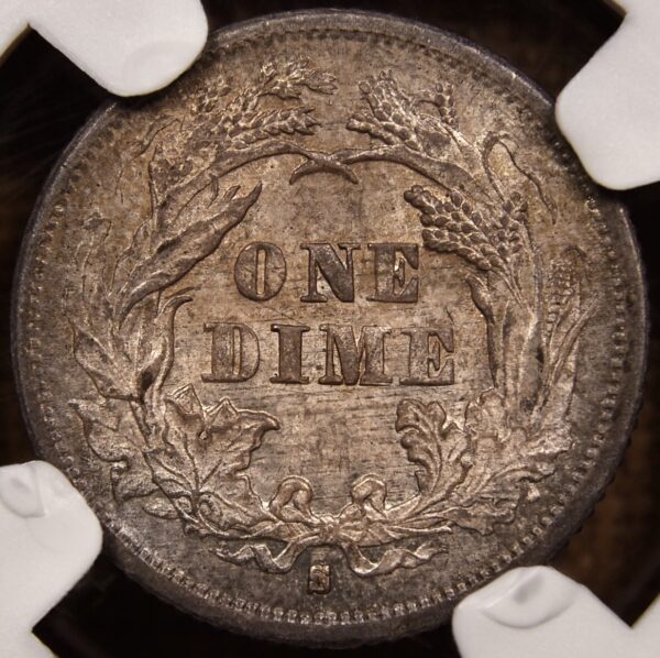 1876-S Seated Liberty Dime NGC MS62 - Image 2