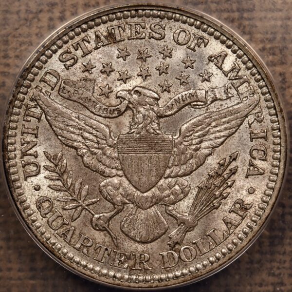 1914 Barber Quarter ANACS AU58 - Image 2