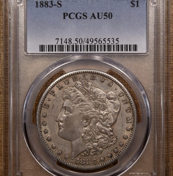 1883-S Morgan Dollar PCGS AU50 - Image 3