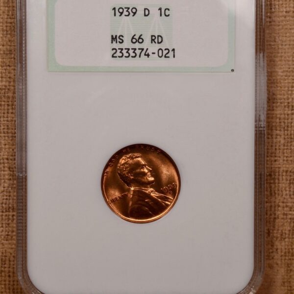 1939-D Lincoln Cent NGC MS66 RD - Image 3