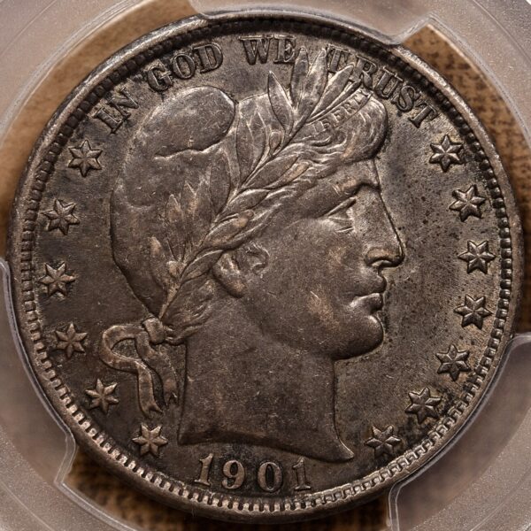 1901 Barber Half Dollar PCGS AU53 CAC