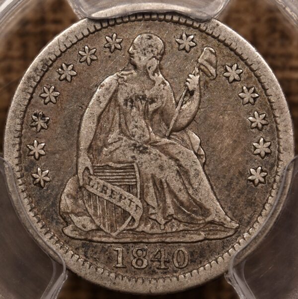 1840 Drapery Liberty Seated Half Dime PCGS VF20 CAC