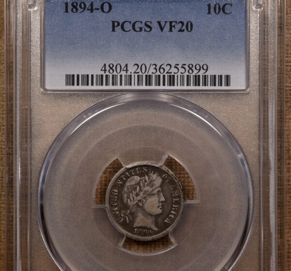 1894-O Barber Dime PCGS VF20 - Image 3