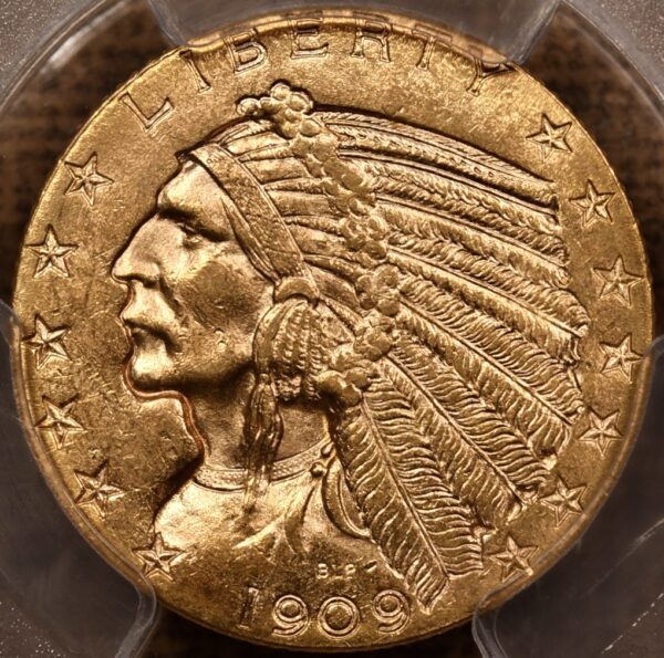 1909-D $5 Indian Head PCGS MS63 CAC