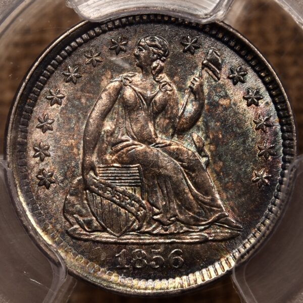 1856 Liberty Seated Half Dime PCGS MS63 CAC - Image 4