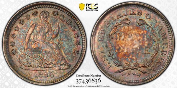 1856 Liberty Seated Half Dime PCGS MS63 CAC - Image 10