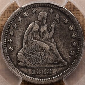 1868-S Liberty Seated Quarter PCGS VF30