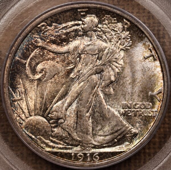 1916-D Walking Liberty Half Dollar PCGS MS64 CAC - Image 4