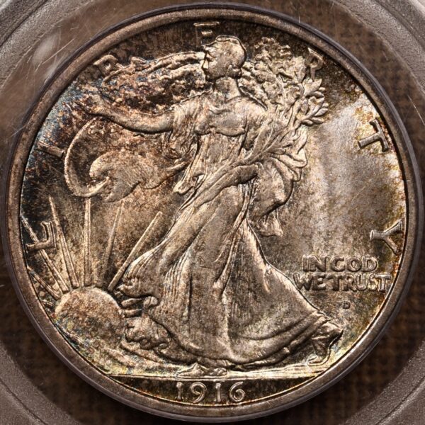 1916-D Walking Liberty Half Dollar PCGS MS64 CAC - Image 5