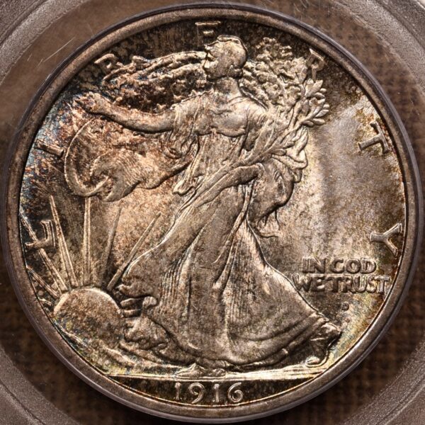 1916-D Walking Liberty Half Dollar PCGS MS64 CAC - Image 6