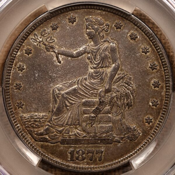 1877-S Trade Dollar CACG AU55 PQ+