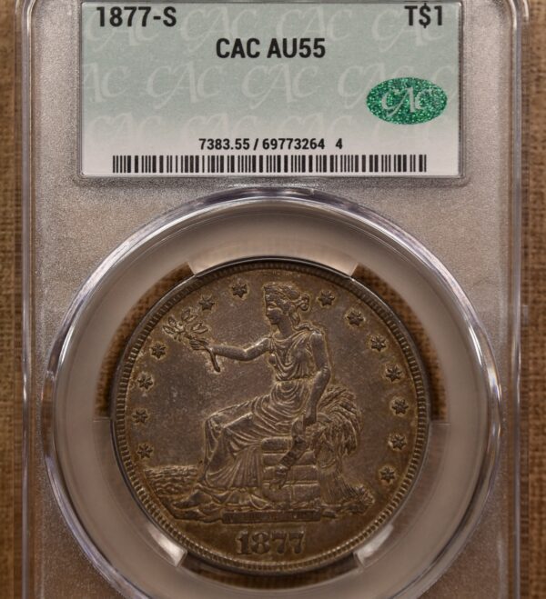 1877-S Trade Dollar CACG AU55 PQ+ - Image 3