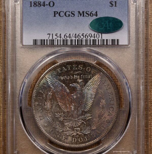 1884-O Morgan Dollar PCGS MS64 CAC WOW! color! - Image 3