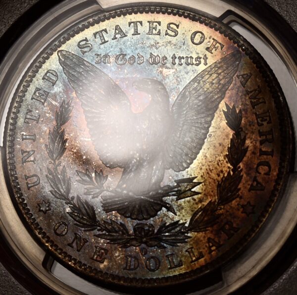 1884-O Morgan Dollar PCGS MS64 CAC WOW! color! - Image 8