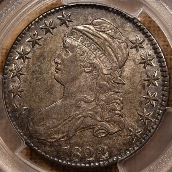 1822 O.106 Capped Bust Half Dollar PCGS AU55 CAC - Image 4