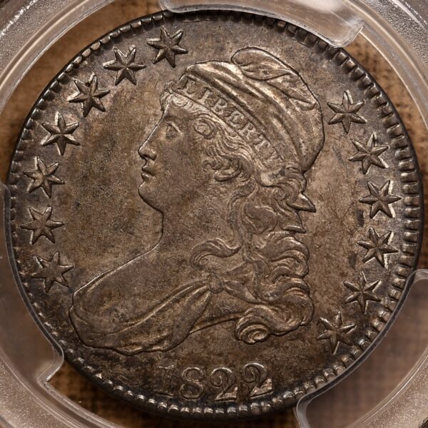 1822 O.106 Capped Bust Half Dollar PCGS AU55 CAC - Image 5