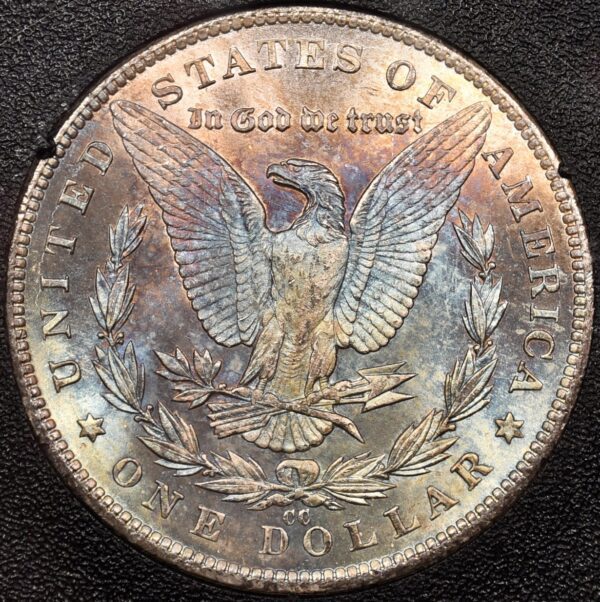 1881-CC GSA Morgan Dollar NGC MS63, Reverse bag rainbow - Image 2