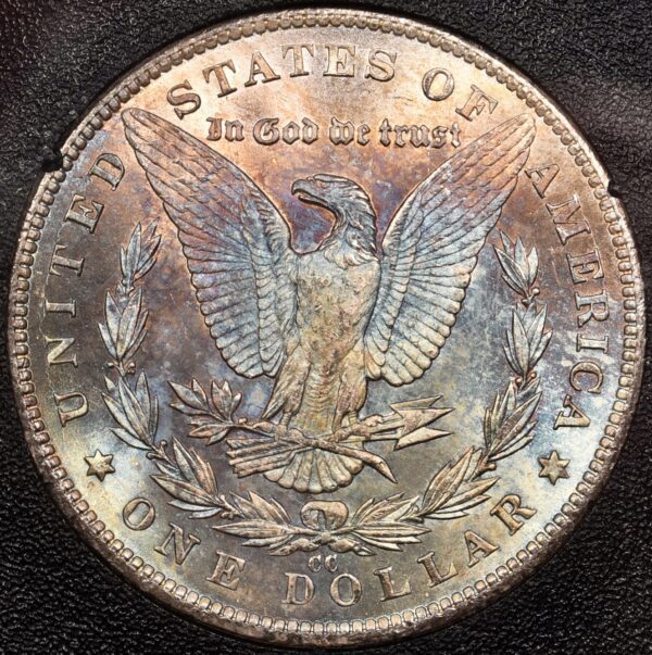 1881-CC GSA Morgan Dollar NGC MS63, Reverse bag rainbow - Image 5