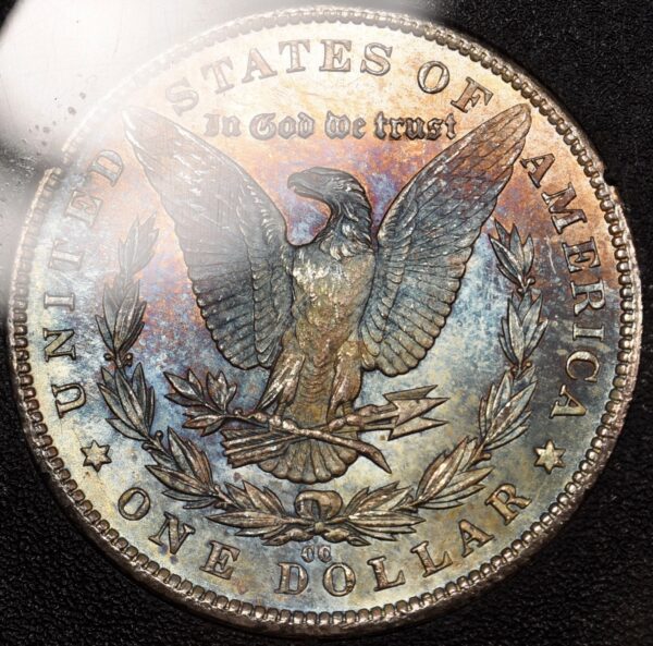 1881-CC GSA Morgan Dollar NGC MS63, Reverse bag rainbow - Image 6