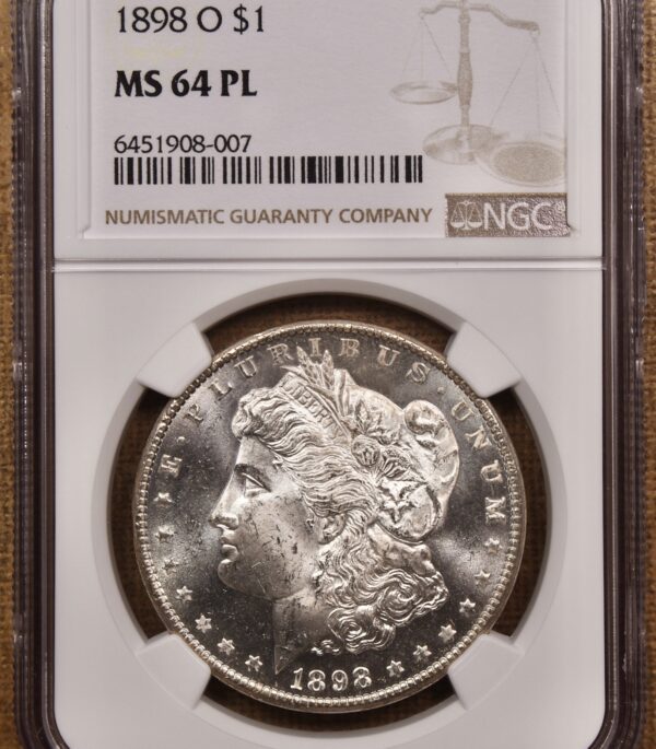 1898-O Morgan Dollar NGC MS64 PL - Image 3