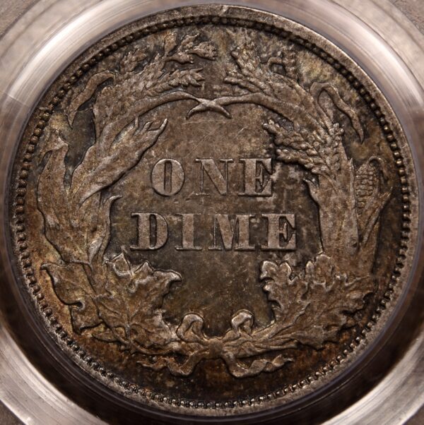 1875 Liberty Seated Dime PCGS MS63 - Image 2