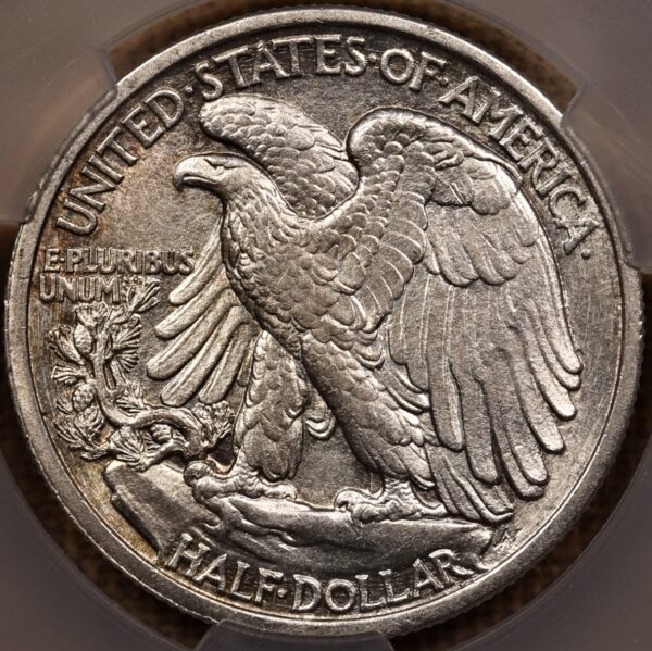 1917 Walking Liberty Half Dollar CACG AU55 - Image 2