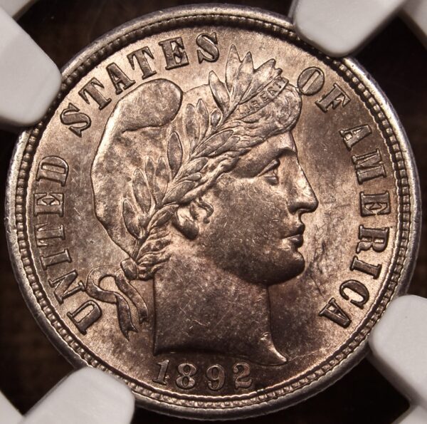 1892-S Barber Dime NGC MS62, ex PCGS 62 - Image 5