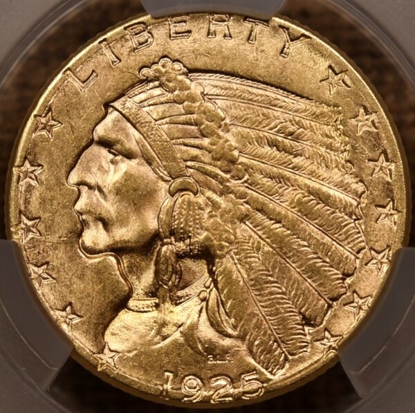 1925-D $2.50 Indian Head CACG MS64