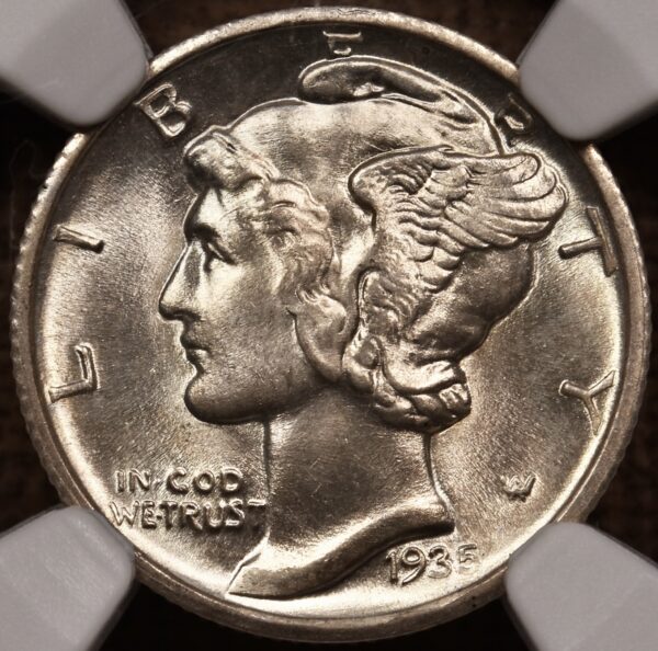 1935-D Mercury Dime NGC MS66 FB