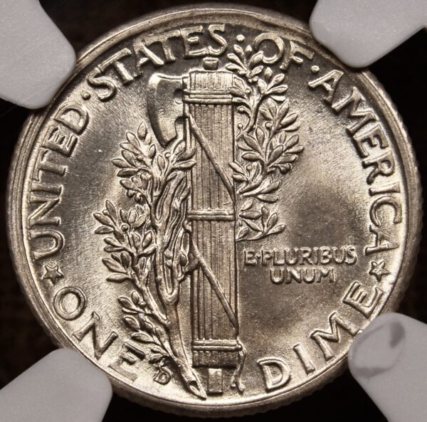 1935-D Mercury Dime NGC MS66 FB - Image 2