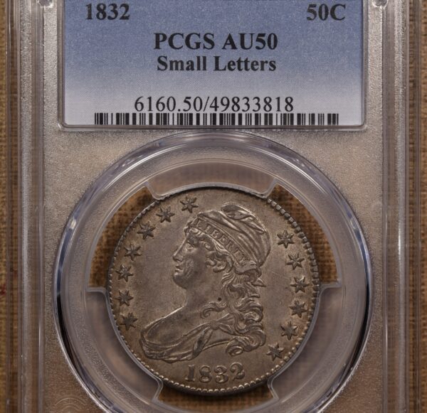 1832 O.115 Small Letters Capped Bust Half Dollar PCGS AU50 - Image 3