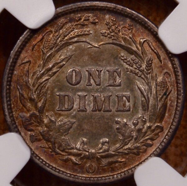 1892-O Barber Dime NGC AU58 - Image 2