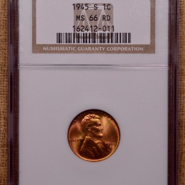 1945-S Lincoln Cent NGC MS66 RD - Image 3