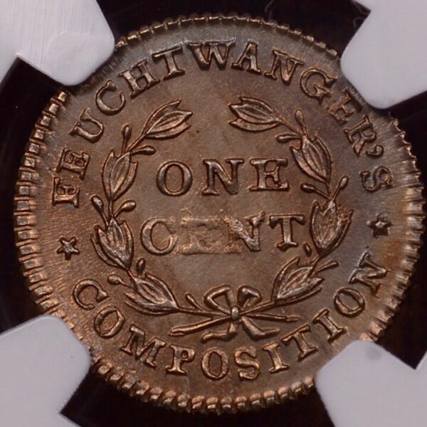 1837 NEW YORK Hard Times Token HT-268(6I) cent NGC MS64 - Image 2