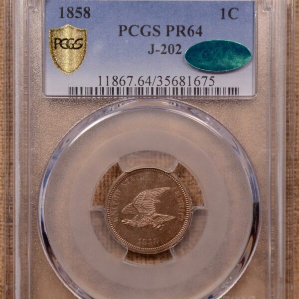 1858 J-202 Pattern cent PCGS PR64 (CAC) - Image 3